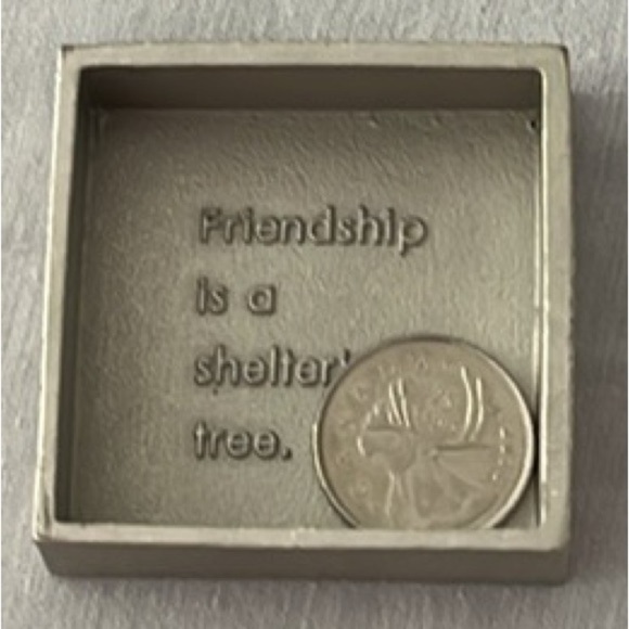 Vintage Vilmain Danforth Pewter Trinket Box with Lid Friendship Tree Handcrafted - Picture 5 of 12